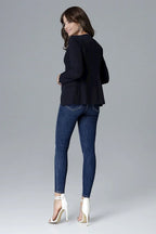 Women Blazer - Lightweight - Button - navy -Guocali