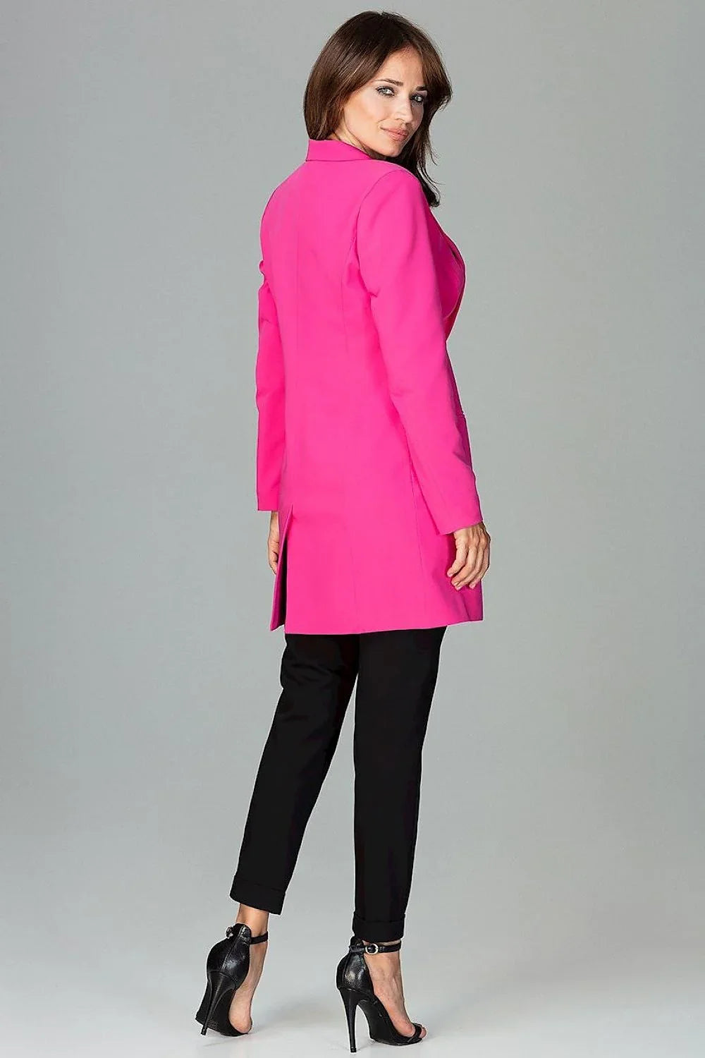 Women Blazer - Lightweight - Button - Pink -Guocali