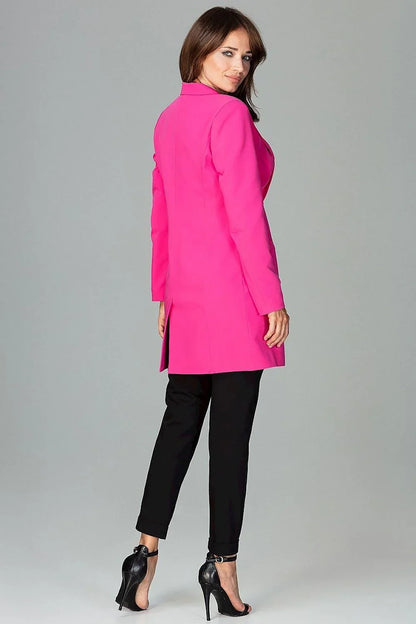 Women Blazer - Lightweight - Button - Pink -Guocali