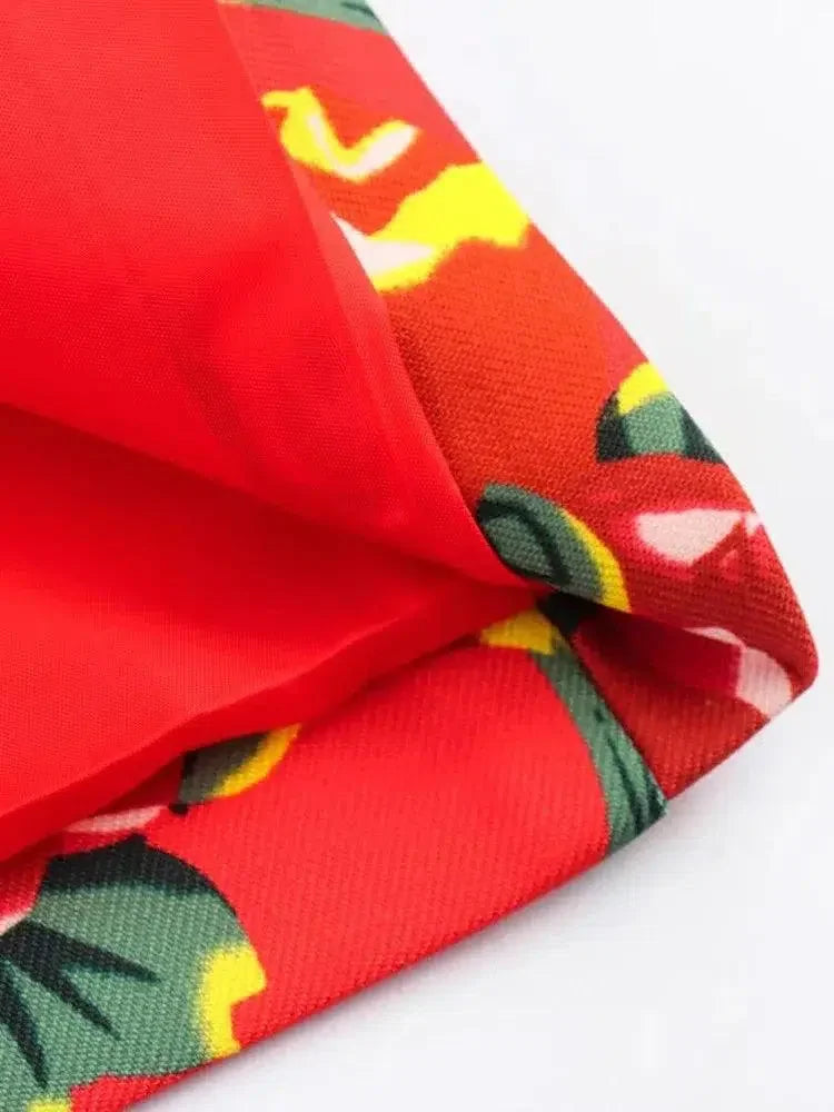 Women Blazer - Lightweight - Button - Red, Multicolor -Guocali