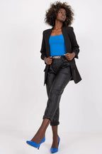 Women Blazer - Lightweight - Slip-On - Black -Guocali