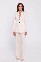 Women Suit Jacket - Stretchable - 1-Button Blazer