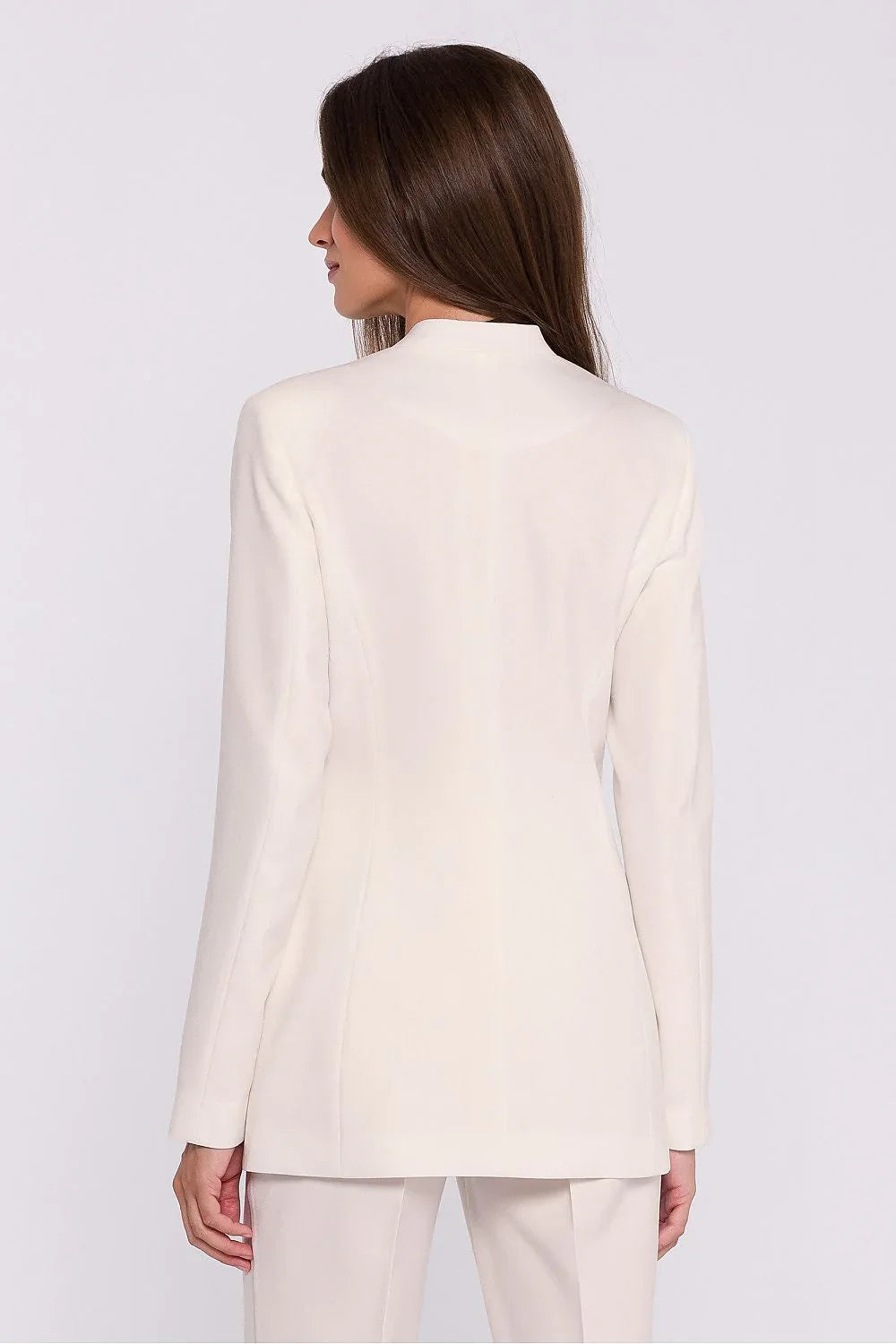 Women Blazer - Stretchable - 1-Button - Beige -Guocali