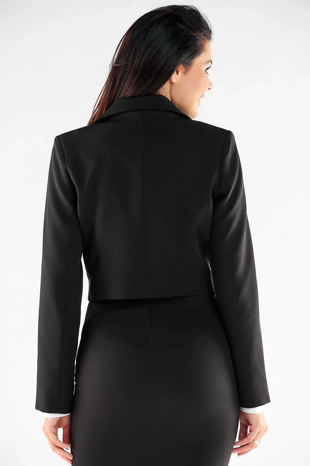 Women Blazer - Stretchable - 1-Button - Black -Guocali