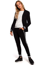 Women Blazer - Stretchable - 1-Button - Black -Guocali