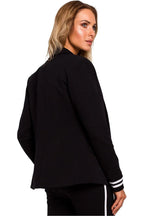 Women Blazer - Stretchable - 1-Button - Black -Guocali