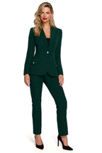 Women Blazer - Stretchable - 1-Button - Green -Guocali