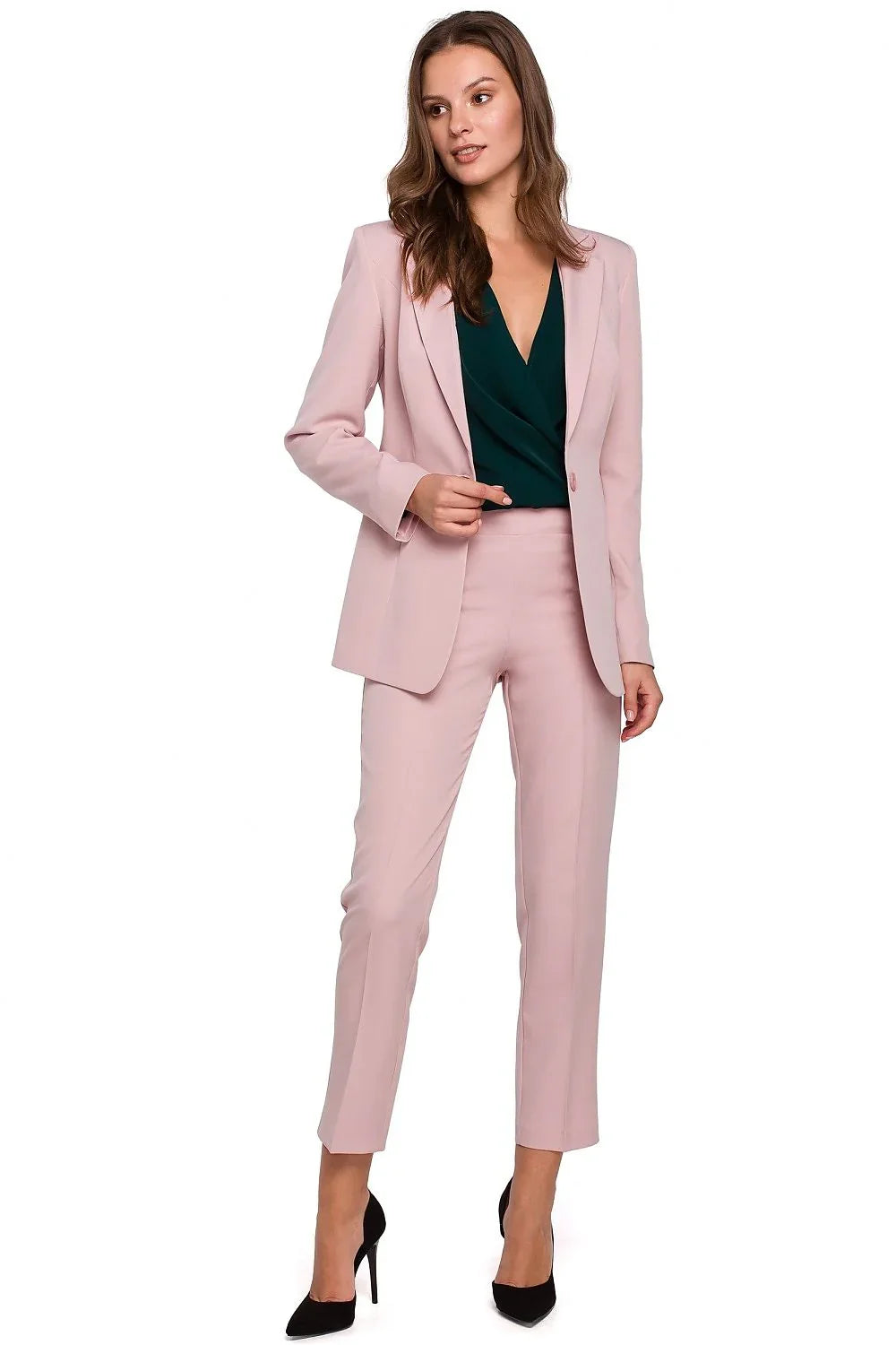 Women Suit Jacket - Stretchable - 1-Button Blazer