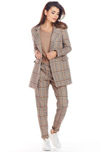 Women Blazer - Stretchable - Button - brown, beige, navy -Guocali