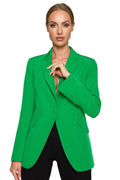 Women Blazer - Stretchable - Button - Green -Guocali