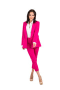 Women Blazer - Stretchable - Button - Pink -Guocali