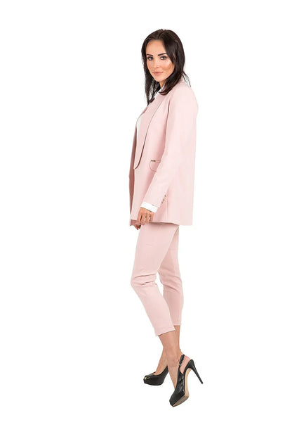 Women Blazer - Stretchable - Button - Pink -Guocali