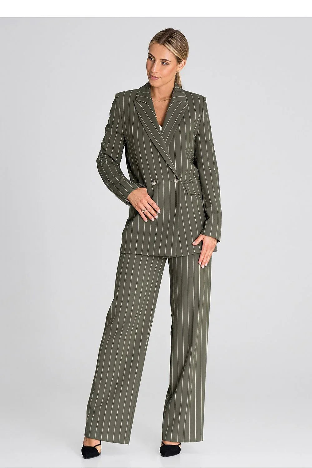 Women Suit Jacket - Stretchable - Double-Breasted