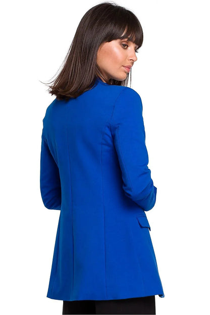 Women Blazer - Stretchable - Slip-On - Blue -Guocali