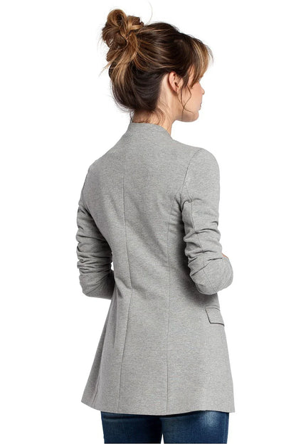 Women Blazer - Stretchable - Slip-On - Gray -Guocali