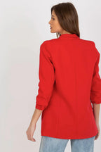 Women Blazer - Stretchable - Slip-On - Red -Guocali