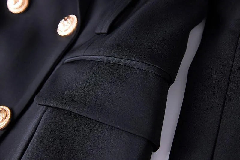 Women Blazer - Structured - Double-Breasted, Belted - White -Guocali