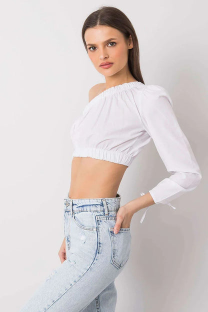 Women Blouse – Breathable – Short Sleeve - White -Guocali