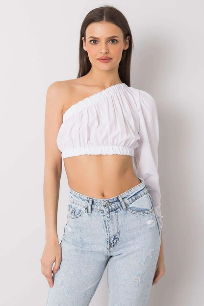 Women Blouse – Breathable – Short Sleeve - White -Guocali