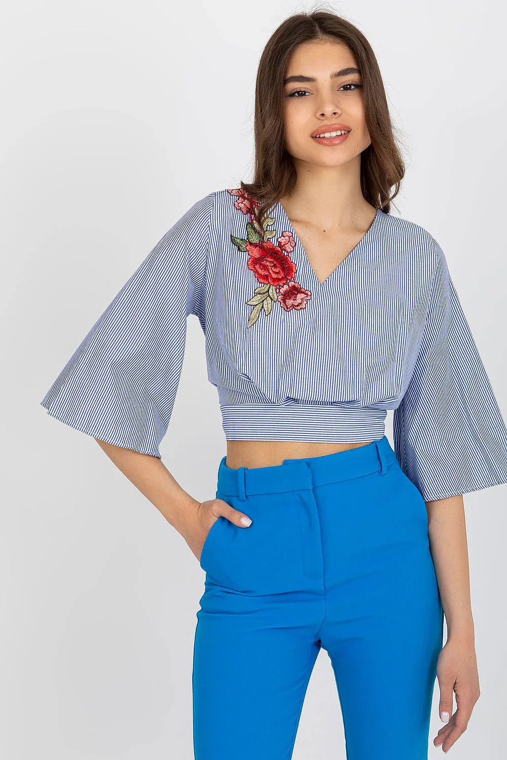 Women Blouse – Breathable – Three-Quarter Sleeve - Navy