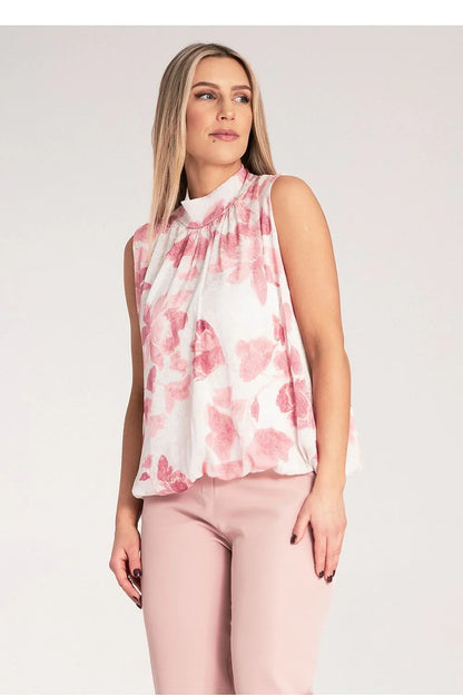 Women Blouse – Lightweight – Long Sleeve - Pink -Guocali