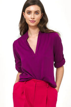 Women Blouse – Lightweight – Rolled-Up Sleeves