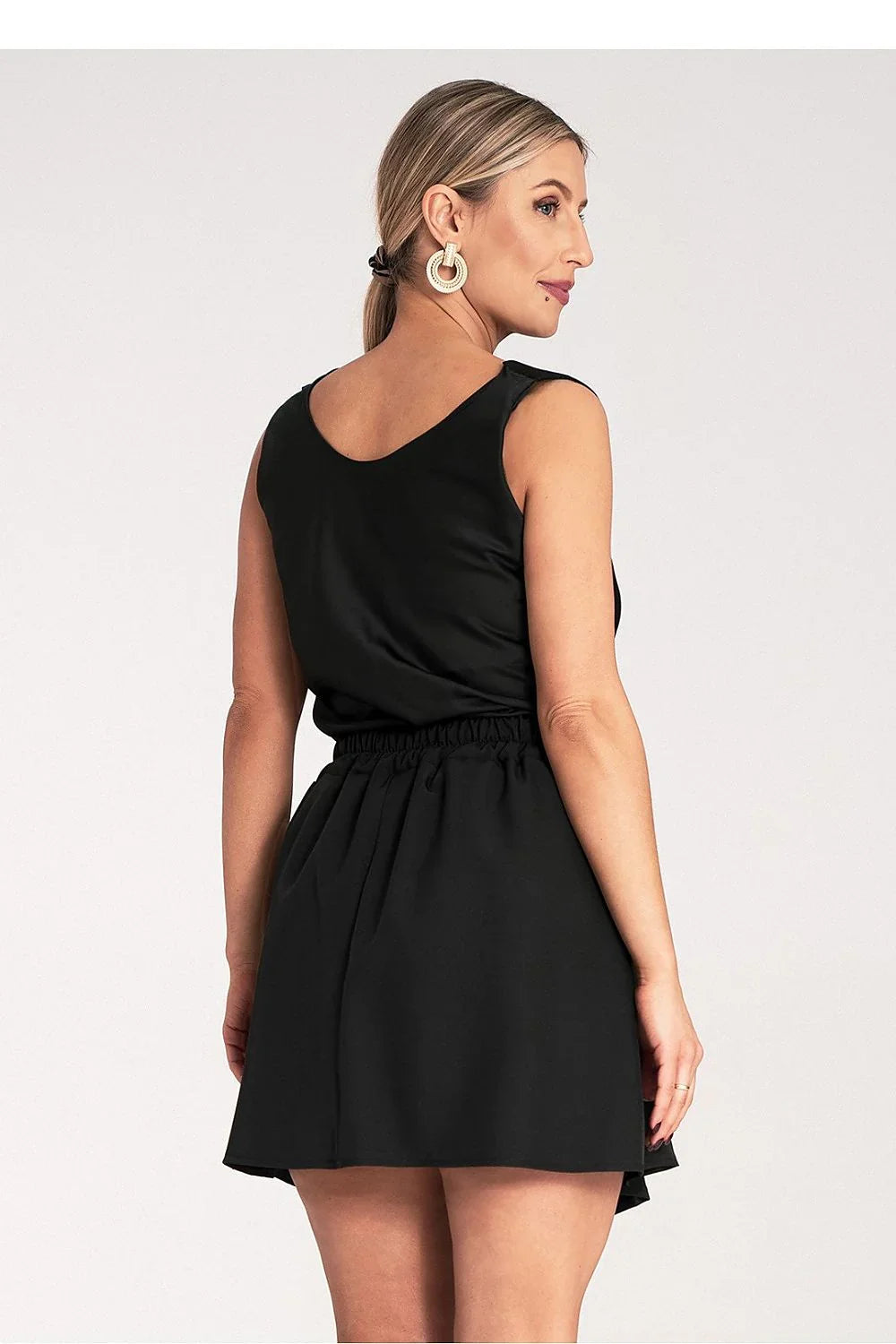 Women Blouse – Lightweight – Sleeveless - Black -Guocali