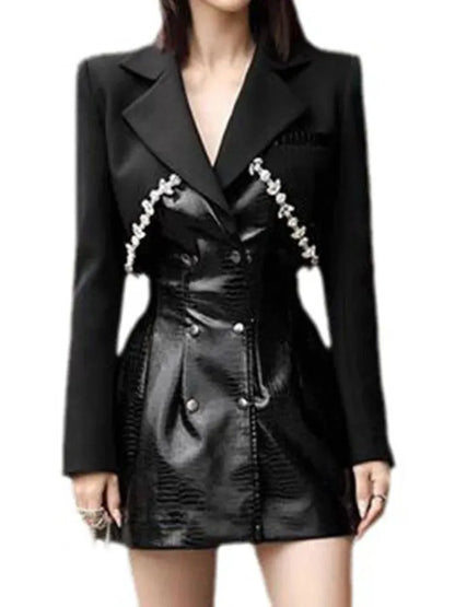 Women Blouse – Pleated Accents – Cap Sleeves - Black -Guocali