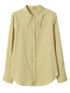 Women Blouse – Ruffle Detail – Puff Sleeves - Cream White