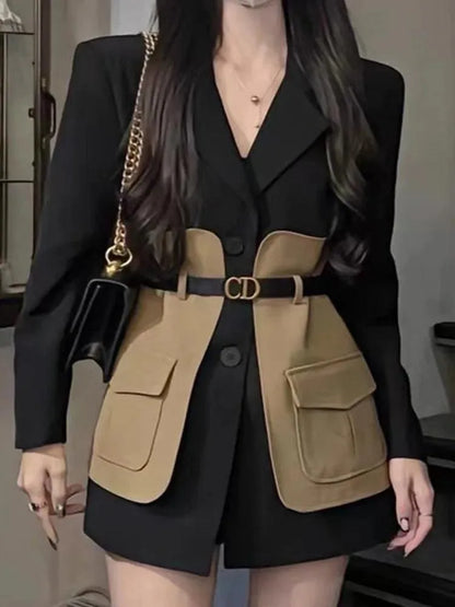 Women Blouse – Ruffle Trim – Puff Sleeves - Black -Guocali