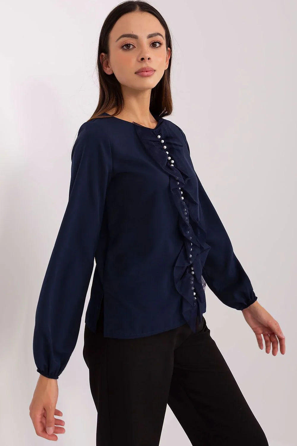Women Blouse – Stretchable – Long Sleeve - Navy