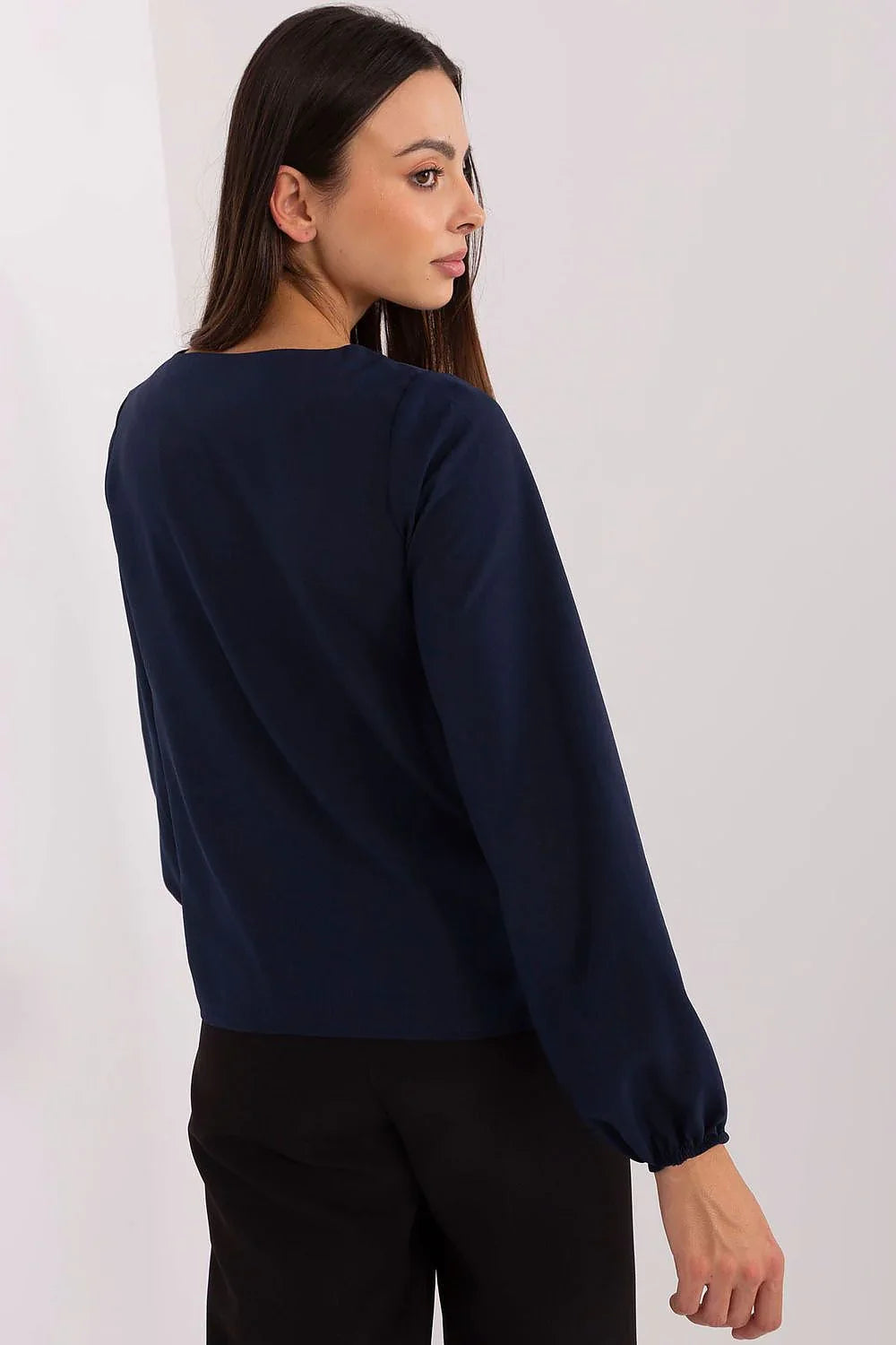 Women Blouse – Stretchable – Long Sleeve - Navy