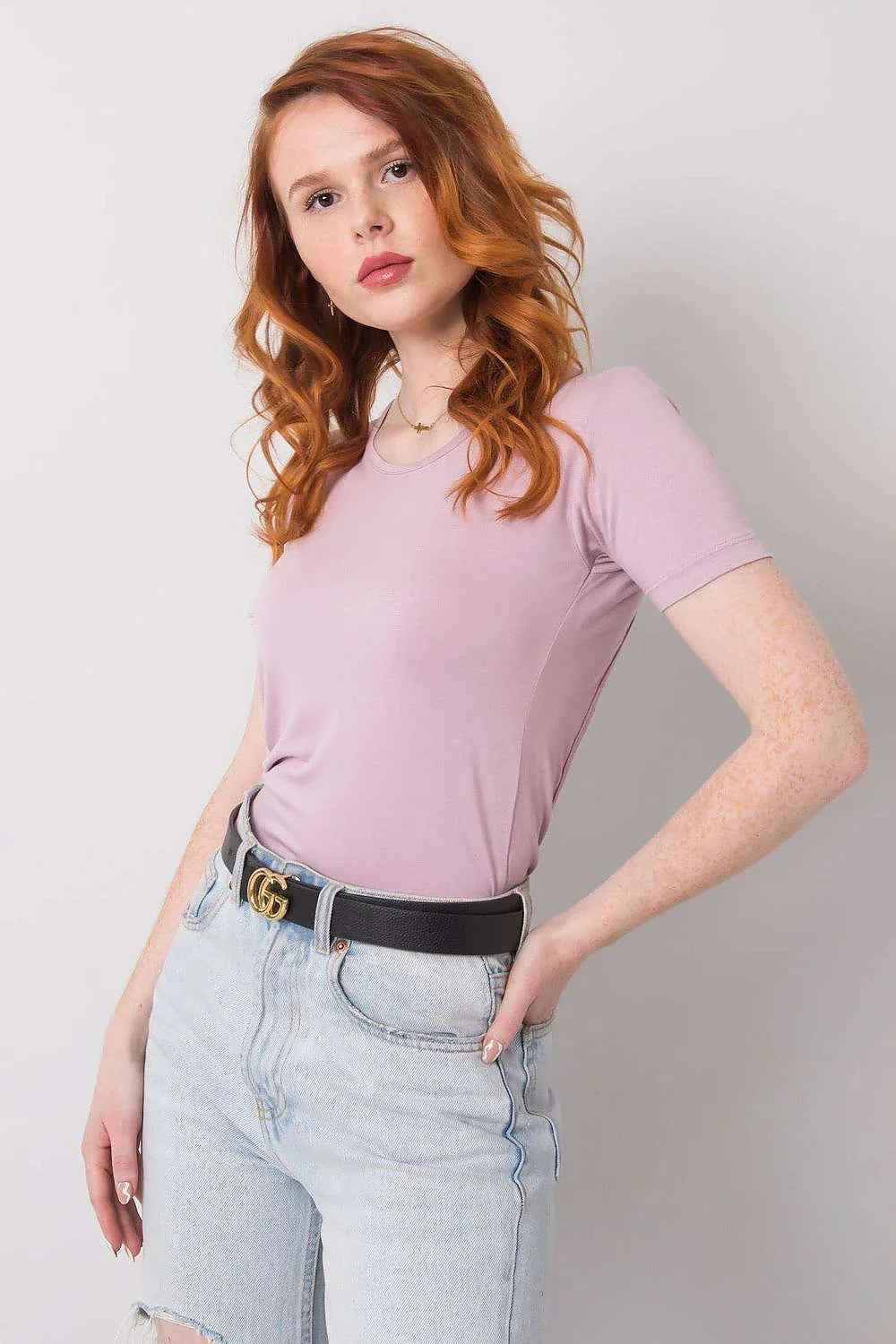 Women Blouse – Stretchable – Short Sleeve - Pink -Guocali