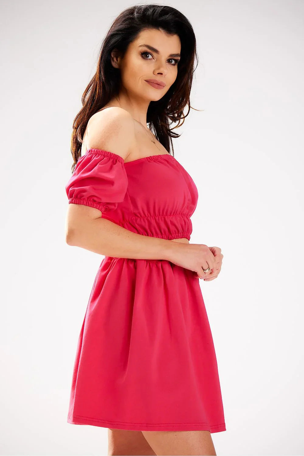 Women Blouse – Stretchable – Three-Quarter Sleeve - Pink -Guocali