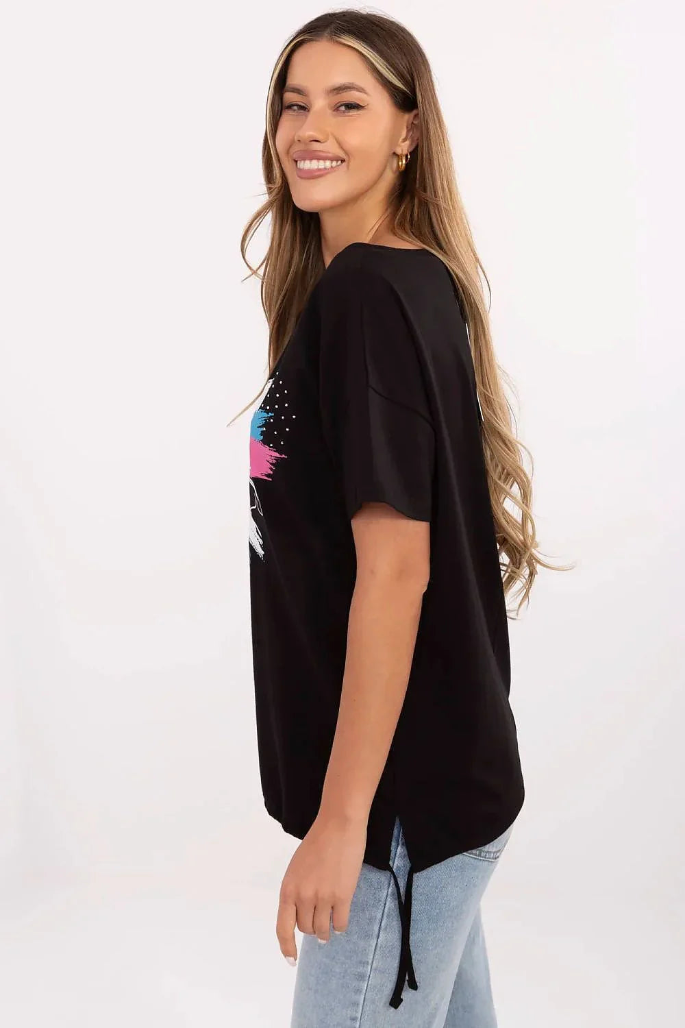 Women Boat-Neck Short-Sleeves T-Shirt – Stretchable - Black, Pink, Blue, White -Guocali