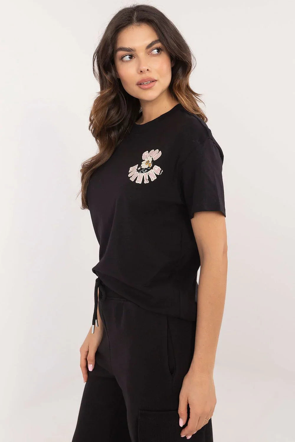 Women Crew-Neck Short-Sleeves T-Shirt – Breathable - Black, Multicolor -Guocali