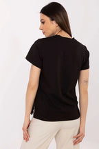 Women Crew-Neck Short-Sleeves T-Shirt – Breathable, Gold, Beige