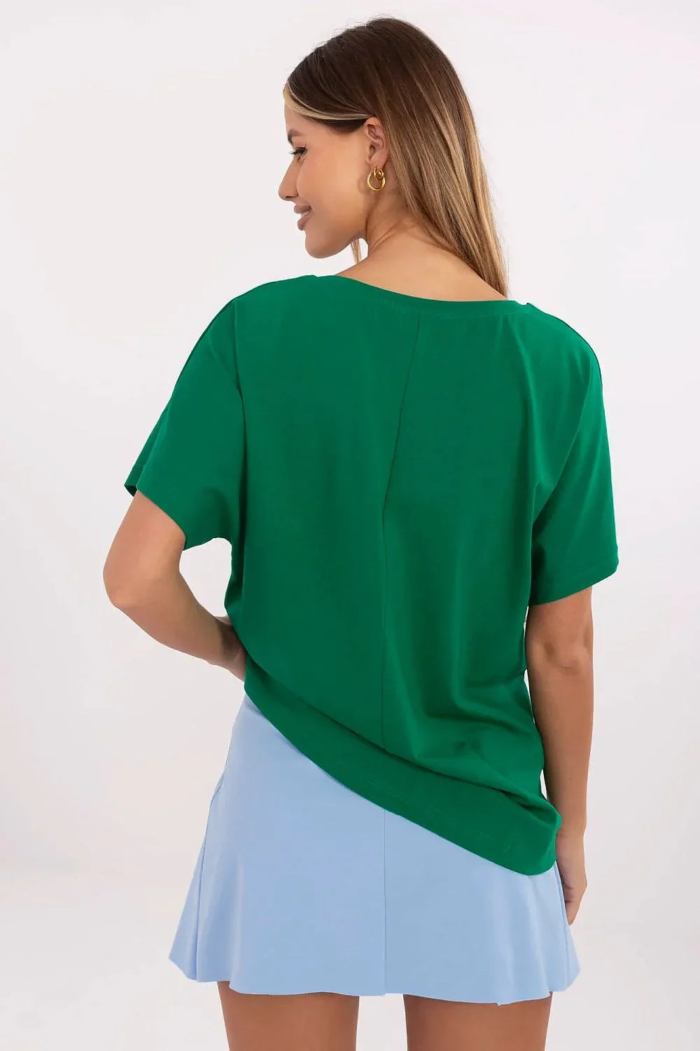 Women Crew-Neck Short-Sleeves T-Shirt – Breathable - Green -Guocali