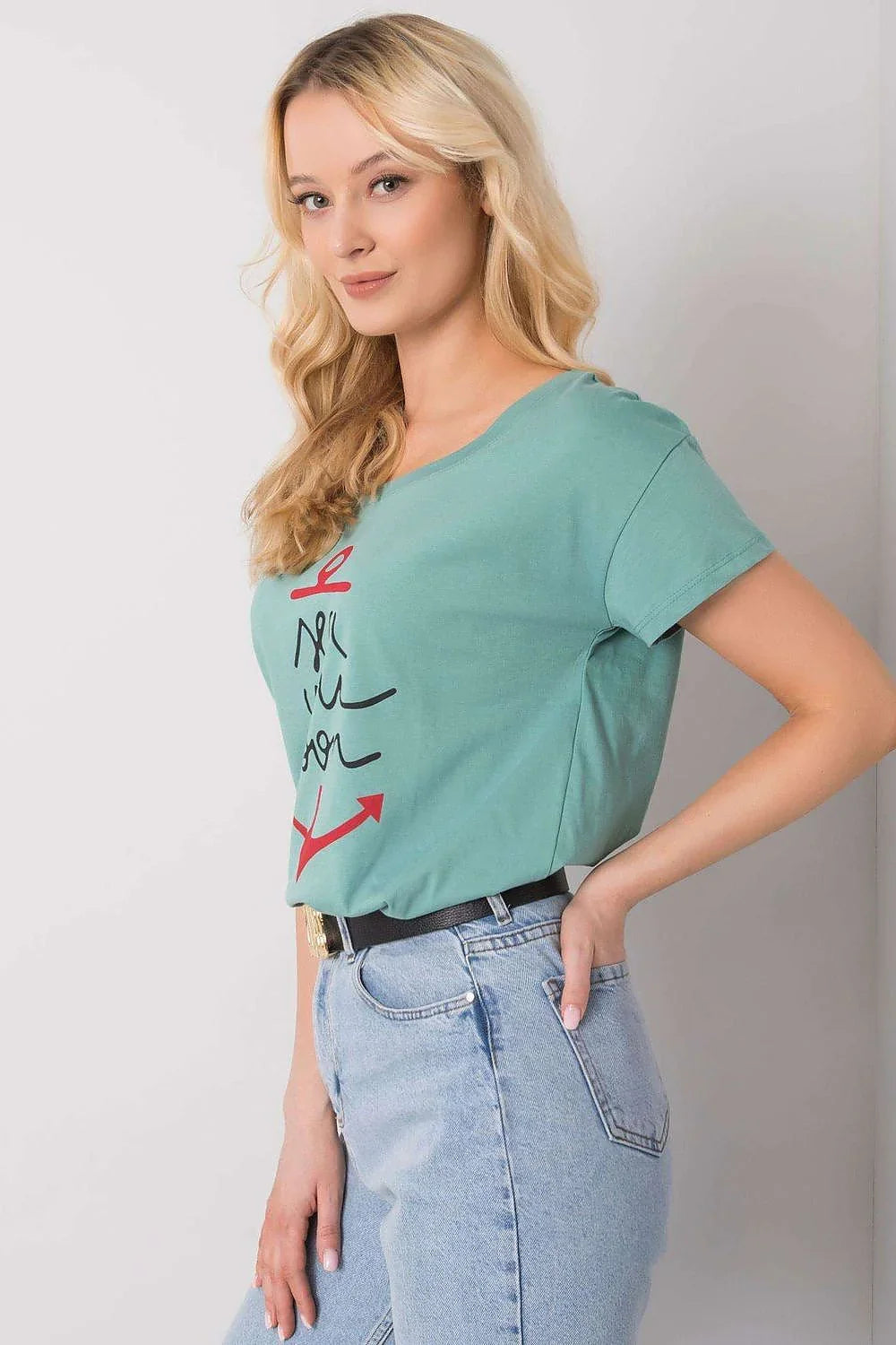 Women Crew-Neck Short-Sleeves T-Shirt – Breathable - Green, Red, Black -Guocali