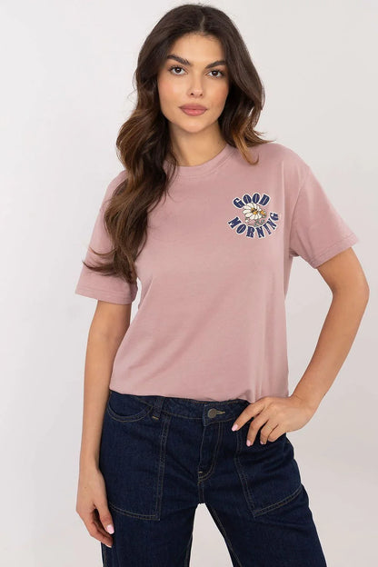 Women Crew-Neck Short-Sleeves T-Shirt – Breathable - Pink -Guocali
