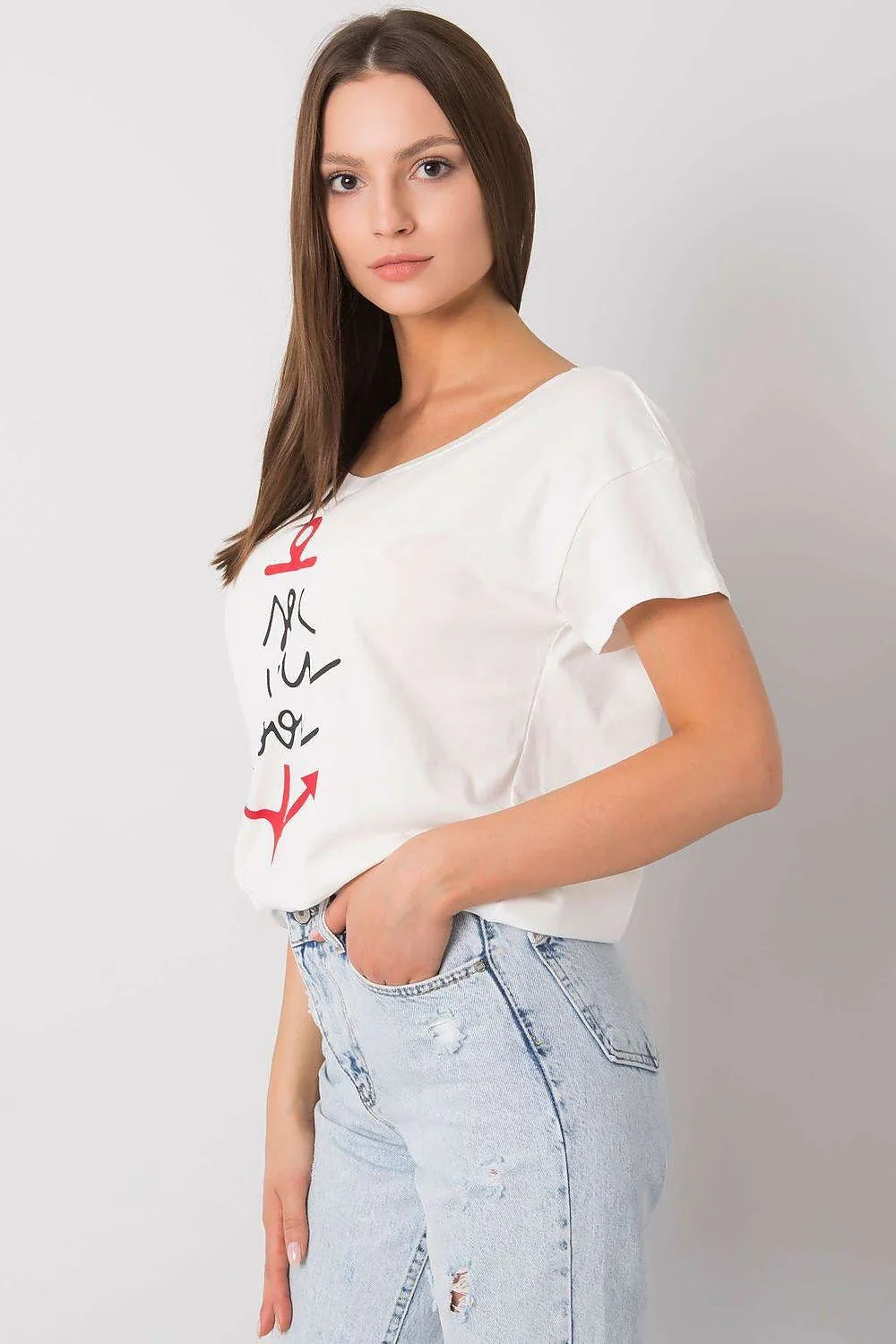 Women Crew-Neck Short-Sleeves T-Shirt – Breathable - White, Red, Black -Guocali