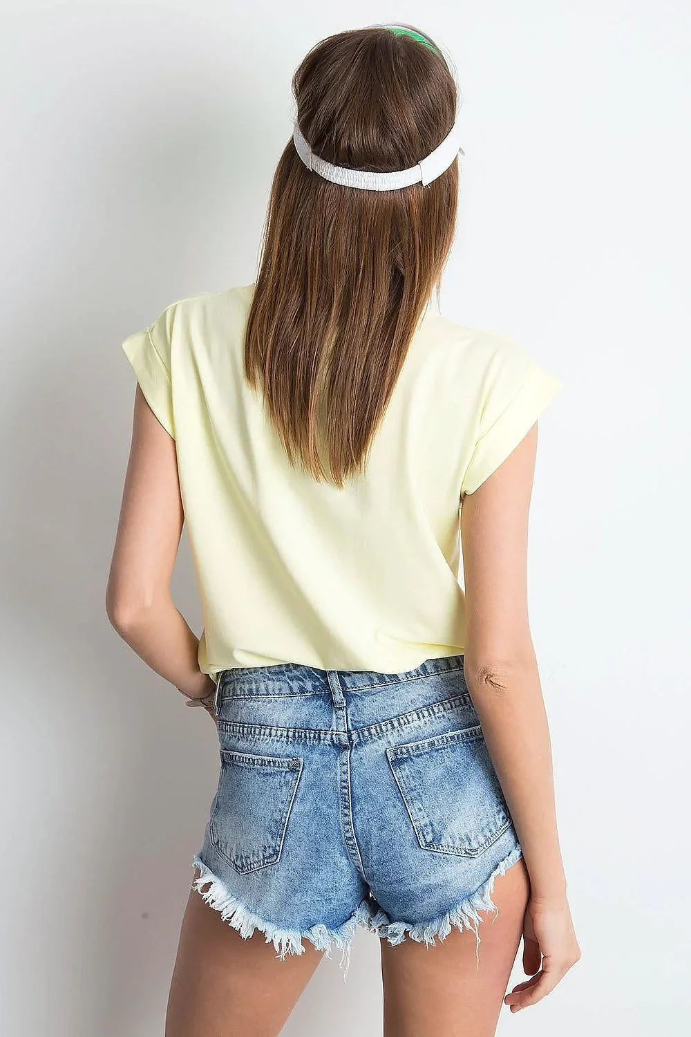 Women Crew-Neck Short-Sleeves T-Shirt – Breathable - Yellow -Guocali