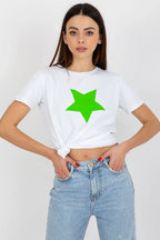 Women Crew-Neck Short-Sleeves T-Shirt – Stretchable, Green