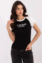 Women Crew-Neck Short-Sleeves T-Shirt – Stretchable, White