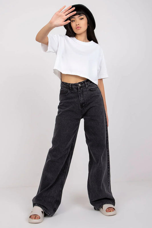 Women Crew-Neck Short-Sleeves T-Shirt – Stretchable - White -Guocali