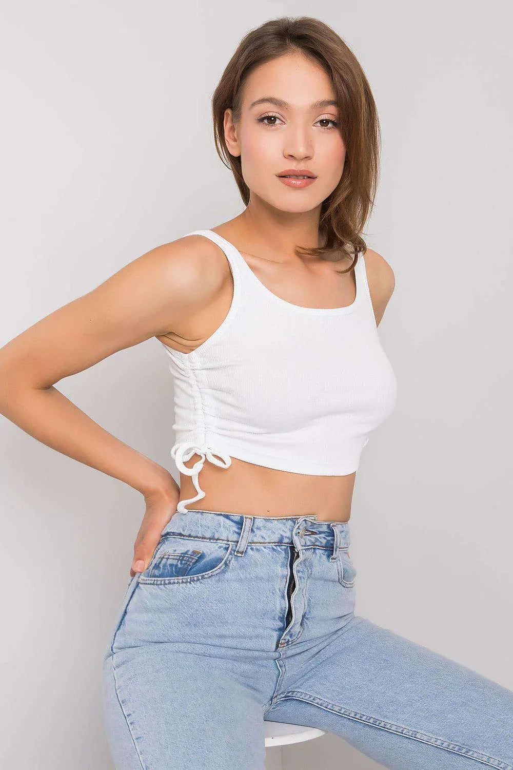 Women Crop Top – Round-Neck Crop Top -Guocali