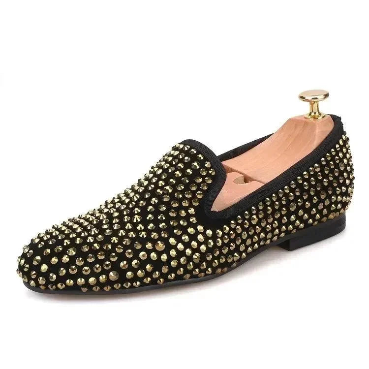 Women Dress Smoking Slipper Loafers - Slip-On Flat Shoes
