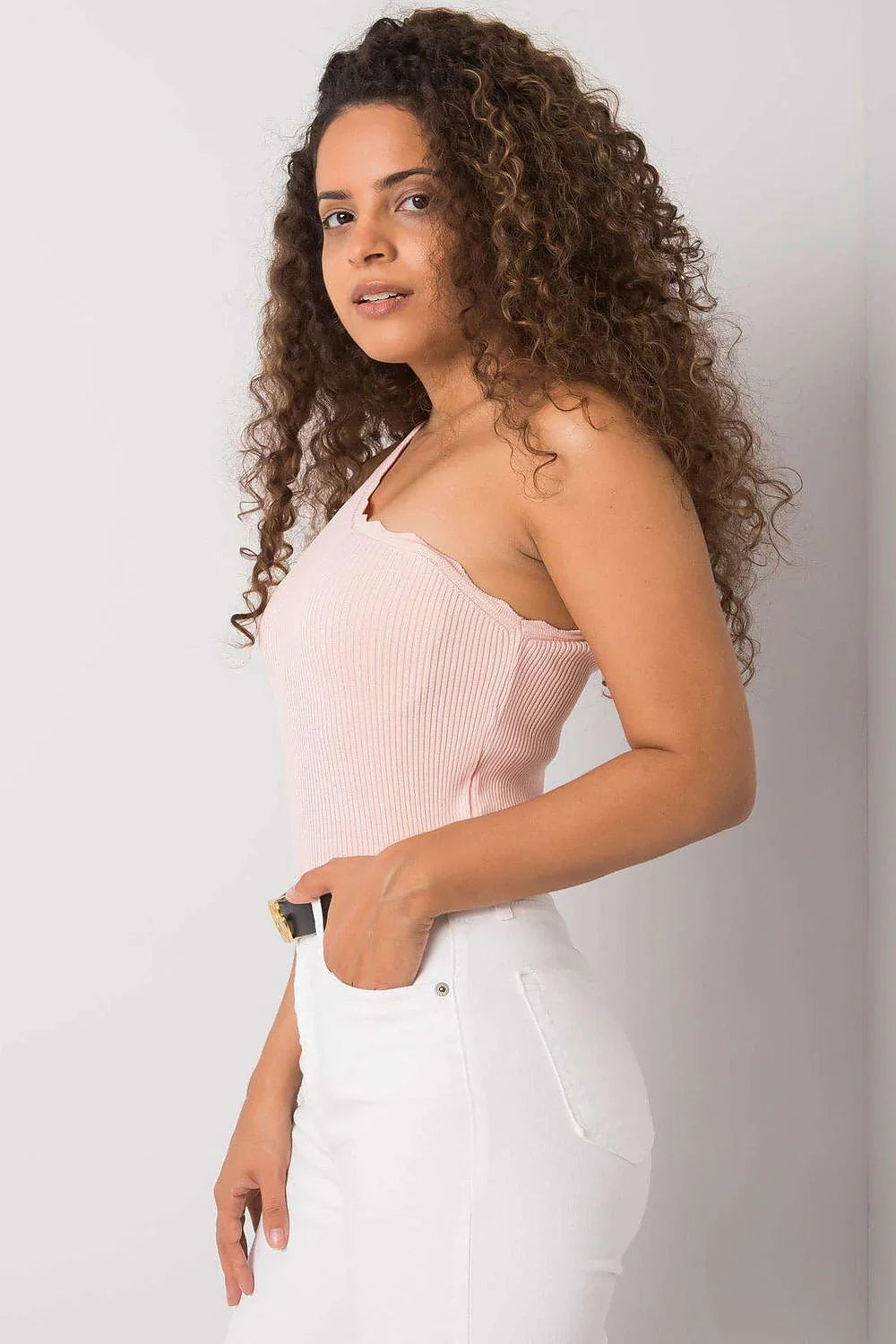 Women Knit Top – One-Shoulder Top -Guocali