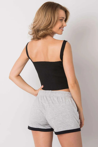 Women Knit Top – Square-Neck Crop Top -Guocali