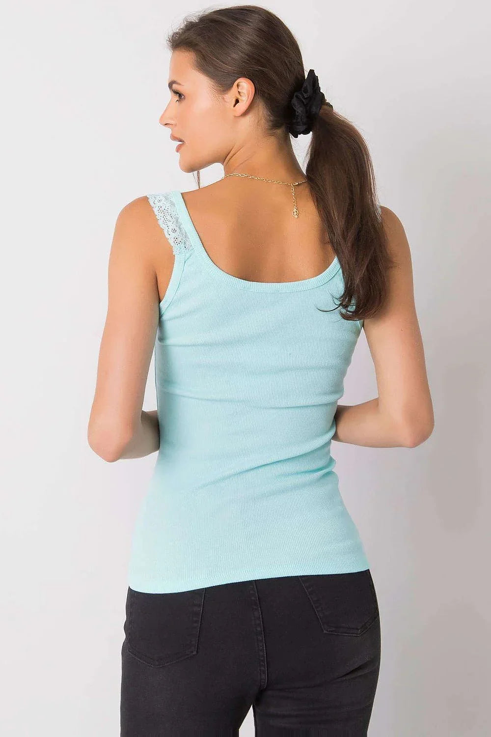 Women Lace Top – Round-Neck Lace Top -Guocali